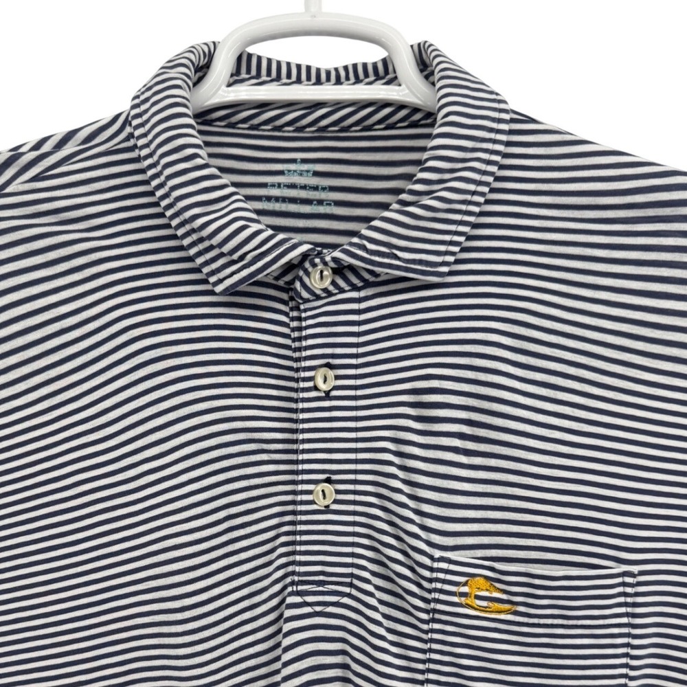 Peter Millar Pappy Cup Striped Golf Polo Shirt Short Sleeve M Pappy Van Winkle